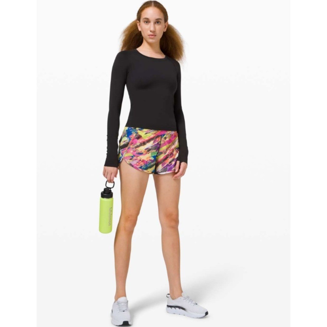 Lululemon Tracker Short V 4 Catalyst Multi Womens 8 Multi Color Excellent 4 Inch