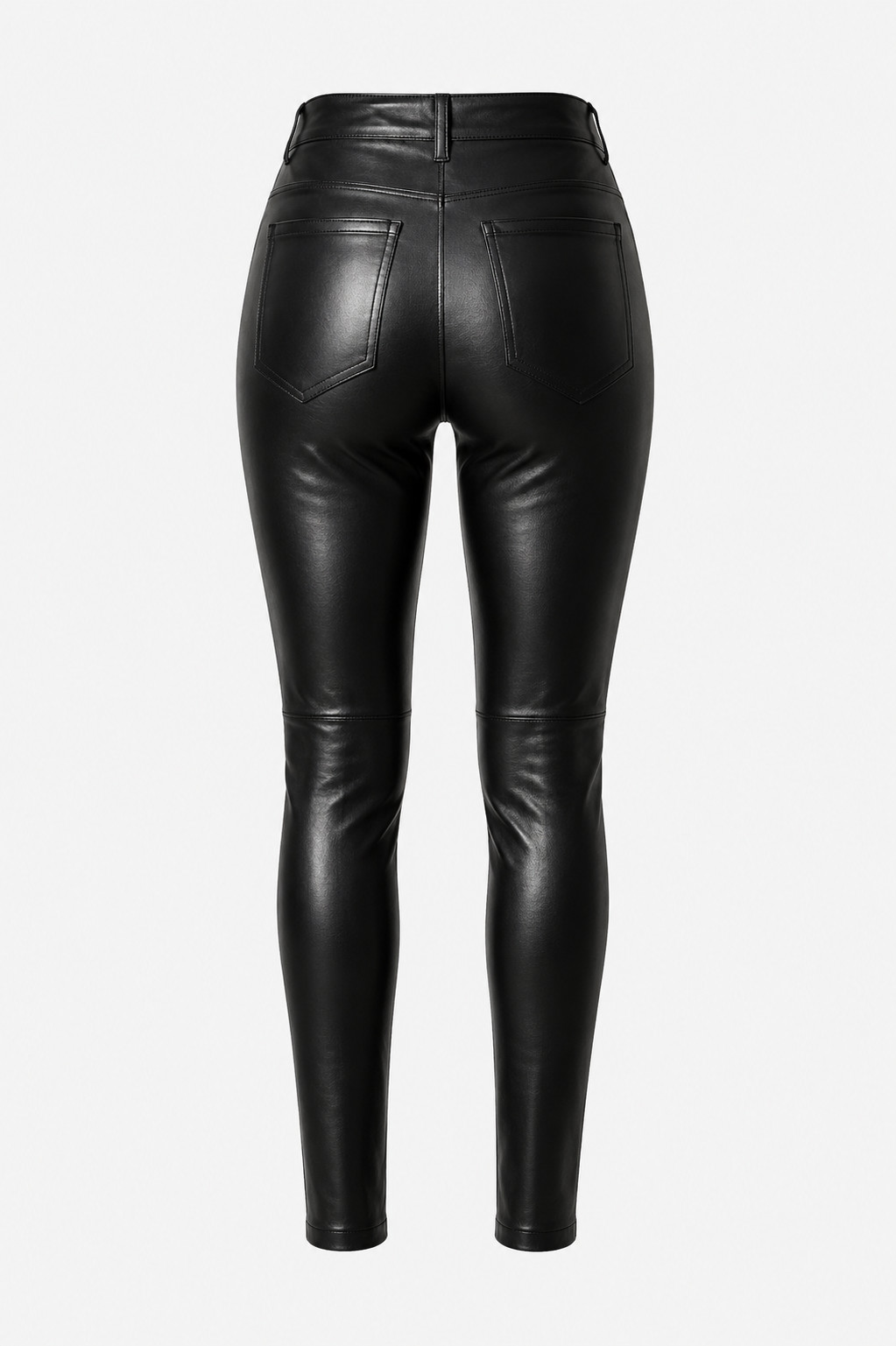 Women’s Real Lambskin Leather Leggings High Waist Slim Fit Stretch skinny Pants