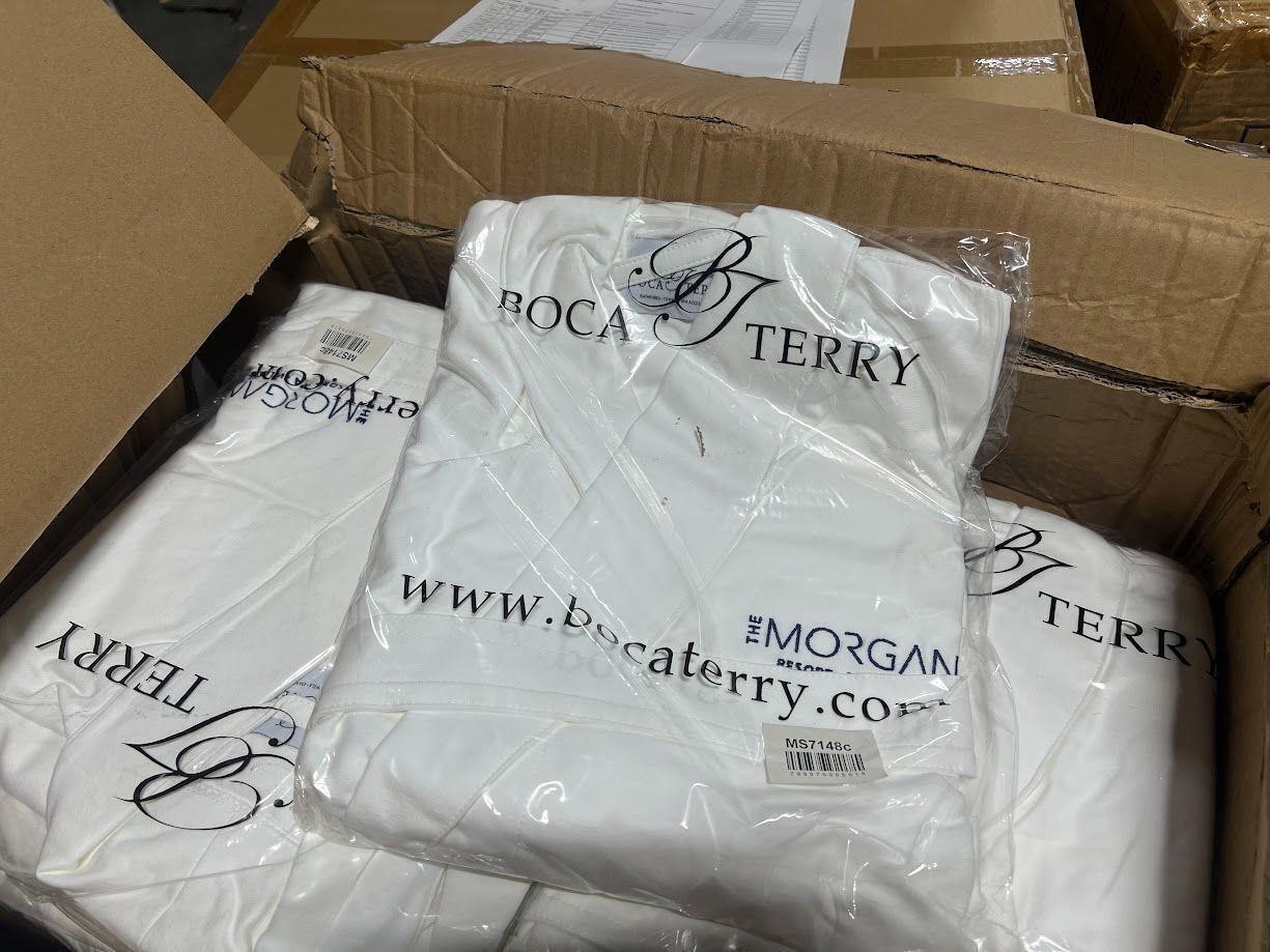 Boca Terry White Robe Made for the Morgan Resort One Size Fits All (Most) New