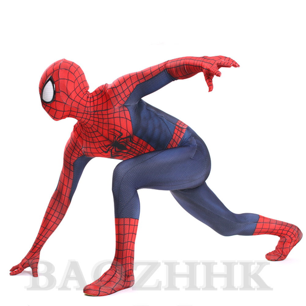 The Amazing Spiderman TASM 2 Jumpsuit Spider-man Cosplay Prop Costume Adult Kids