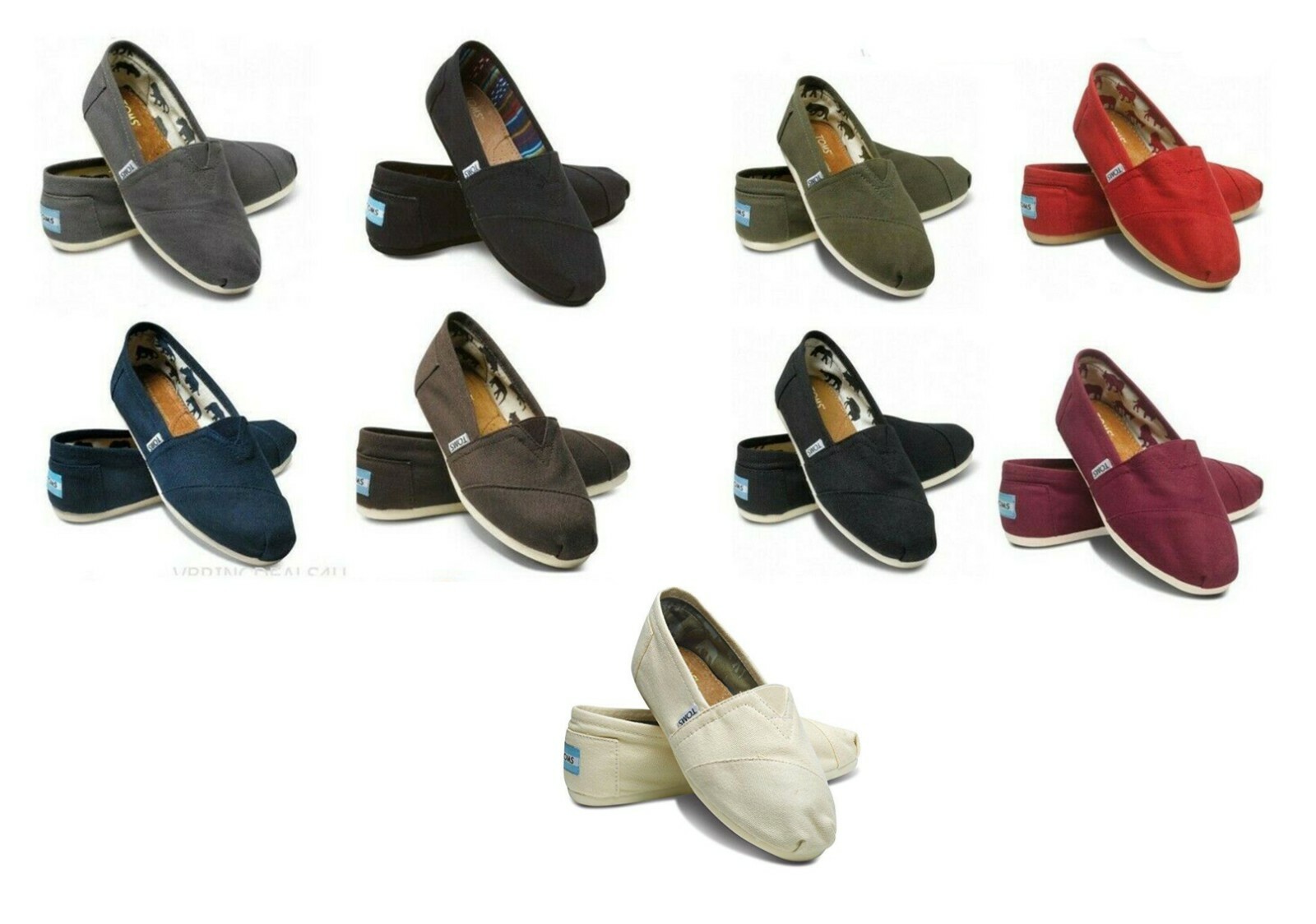 100% AUTHENTIC TOMS CLASSIC WOMEN CANVAS SHOES, BRAND NEW. ALL SIZES