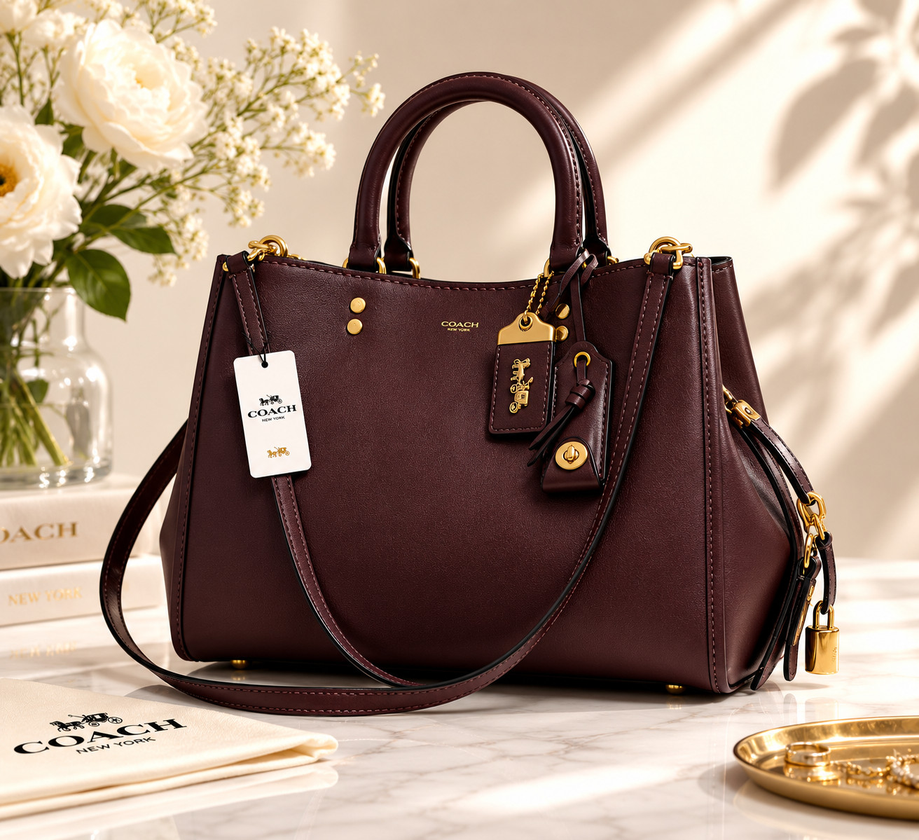 COACH CCX23 Rogue 31 Bag Soft Grain Leather Satchel Crossbody Shoulder 2WAY
