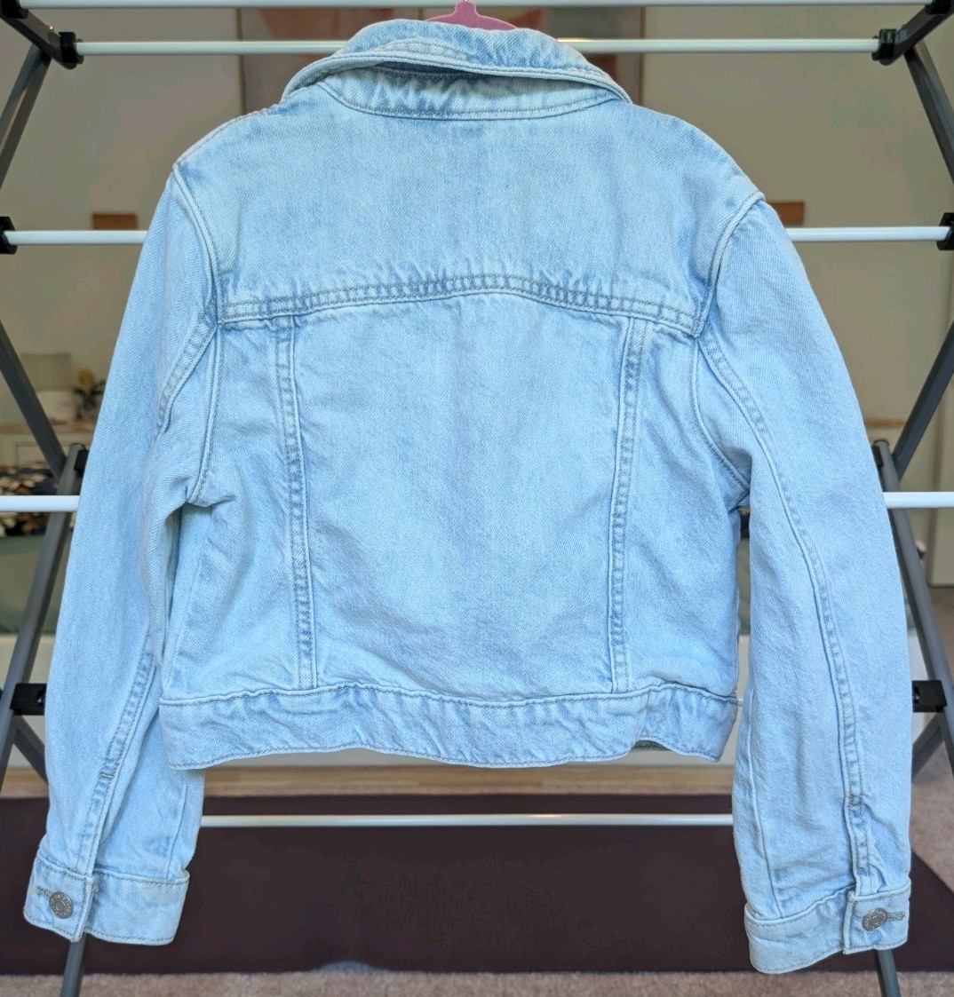 Girls Cat & Jack Blue Denim Jacket S (6/7)
