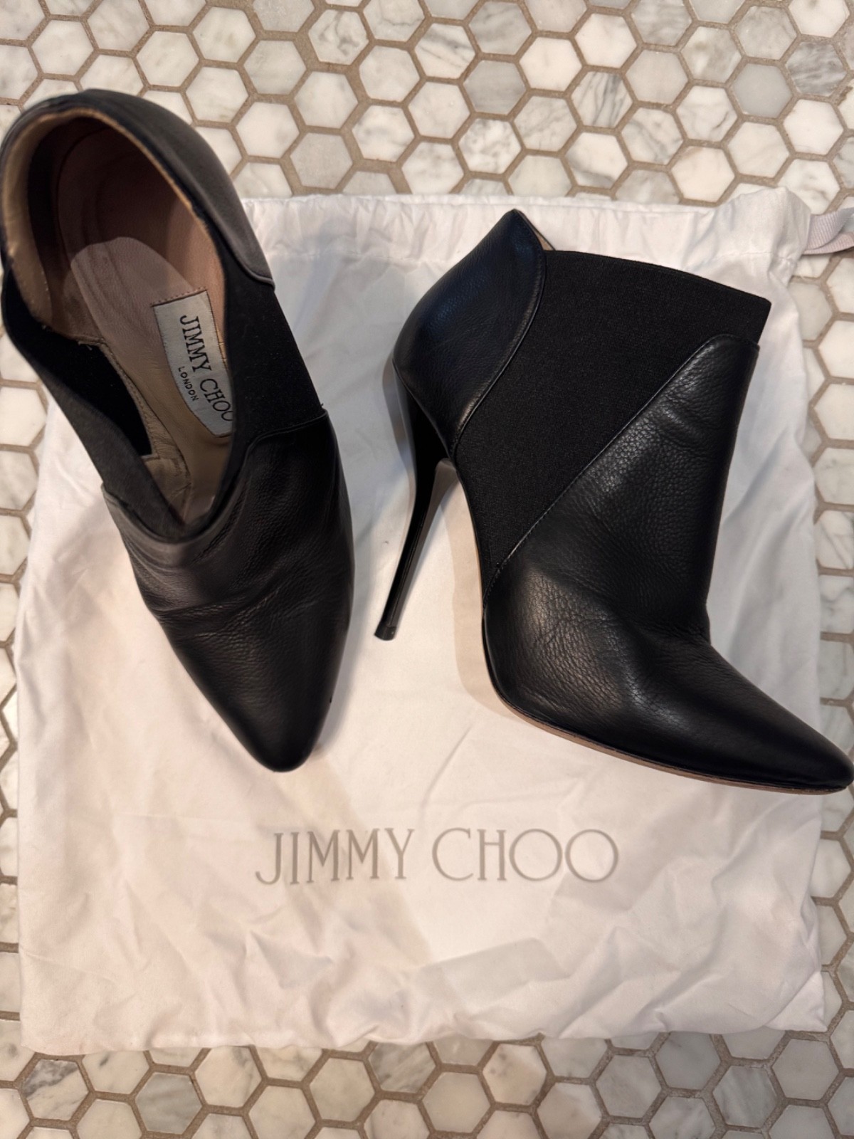jimmy choo booties 38 (Black)