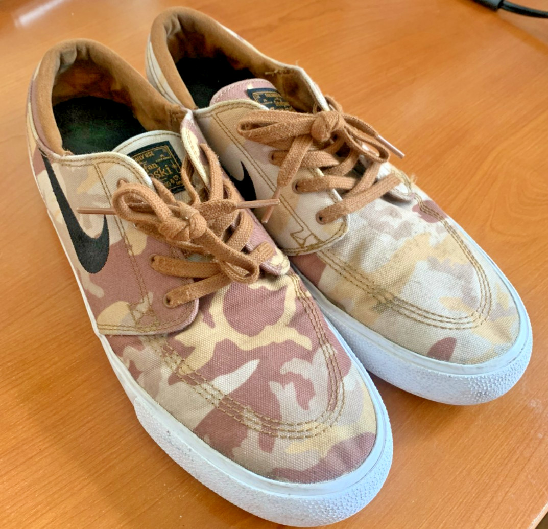 Nike SB Zoom Janoski PRM Parachute Beige Camo Mens AQ7878-200 Size 9.5
