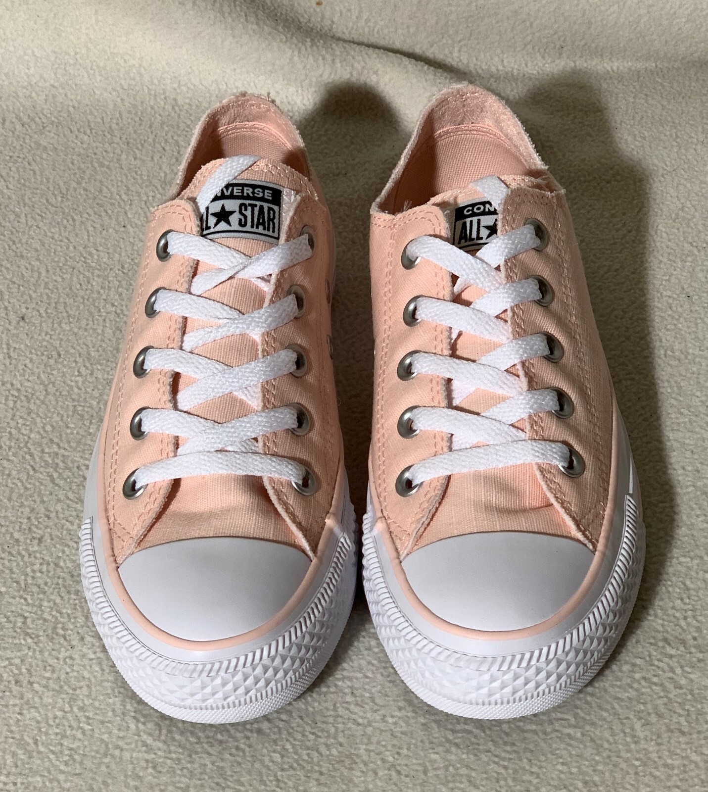 CONVERSE ALL STAR CORAL / WHITE SNEAKERS WOMENS SIZE 6 / UK 4 / MENS SIZE 5