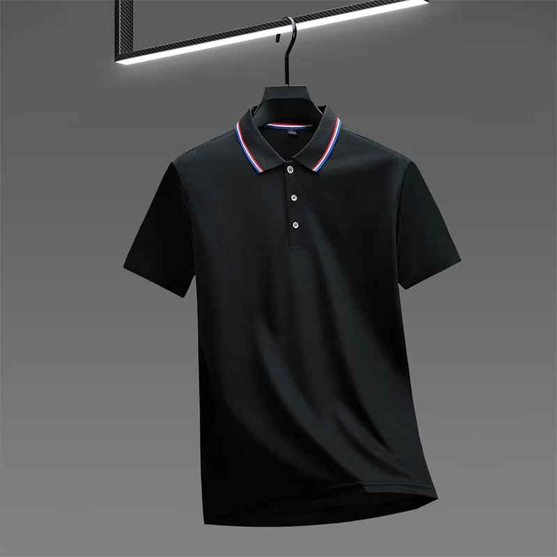 Men’s Solid Polo Shirt Breathable Summer Beach Business Casual Tee Tshirt Gift