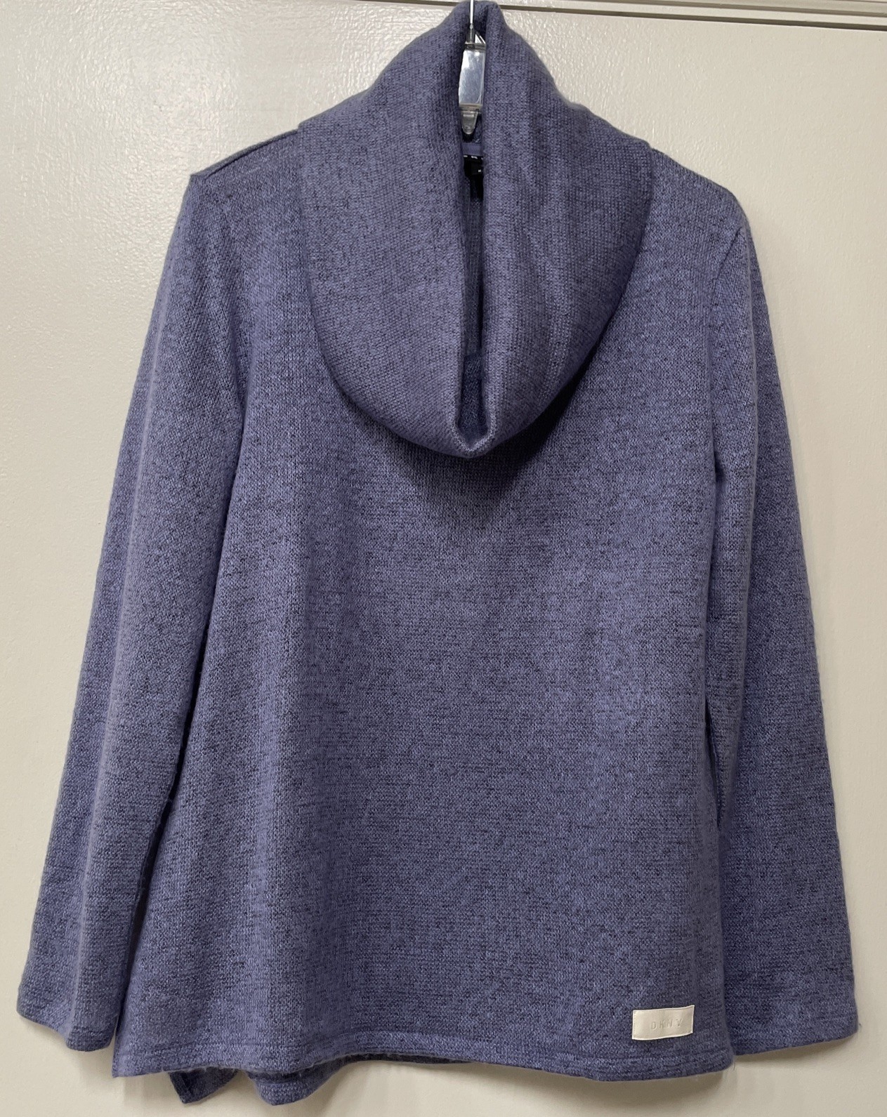 DKNY Sweater Womens Size M Purple Cowl Neck Pullover Lightweight Casual