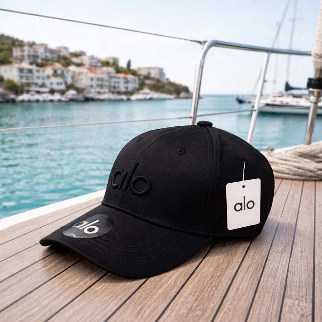 Аlo Yoga Performance Hat Black Black Logo Adjustable Athletic Cap Unisex NWT