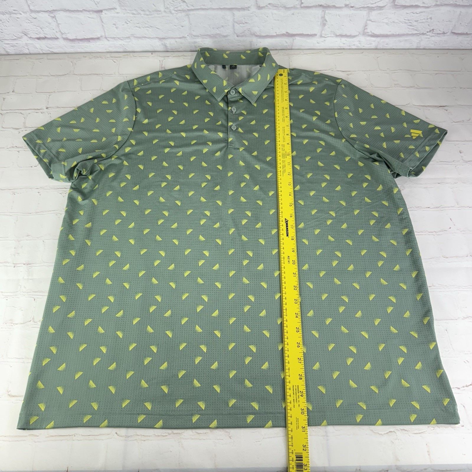 Adidas Ultimate365 Printed Slice Abstract Mesh Golf Tennis Polo Size Men’s 2XL