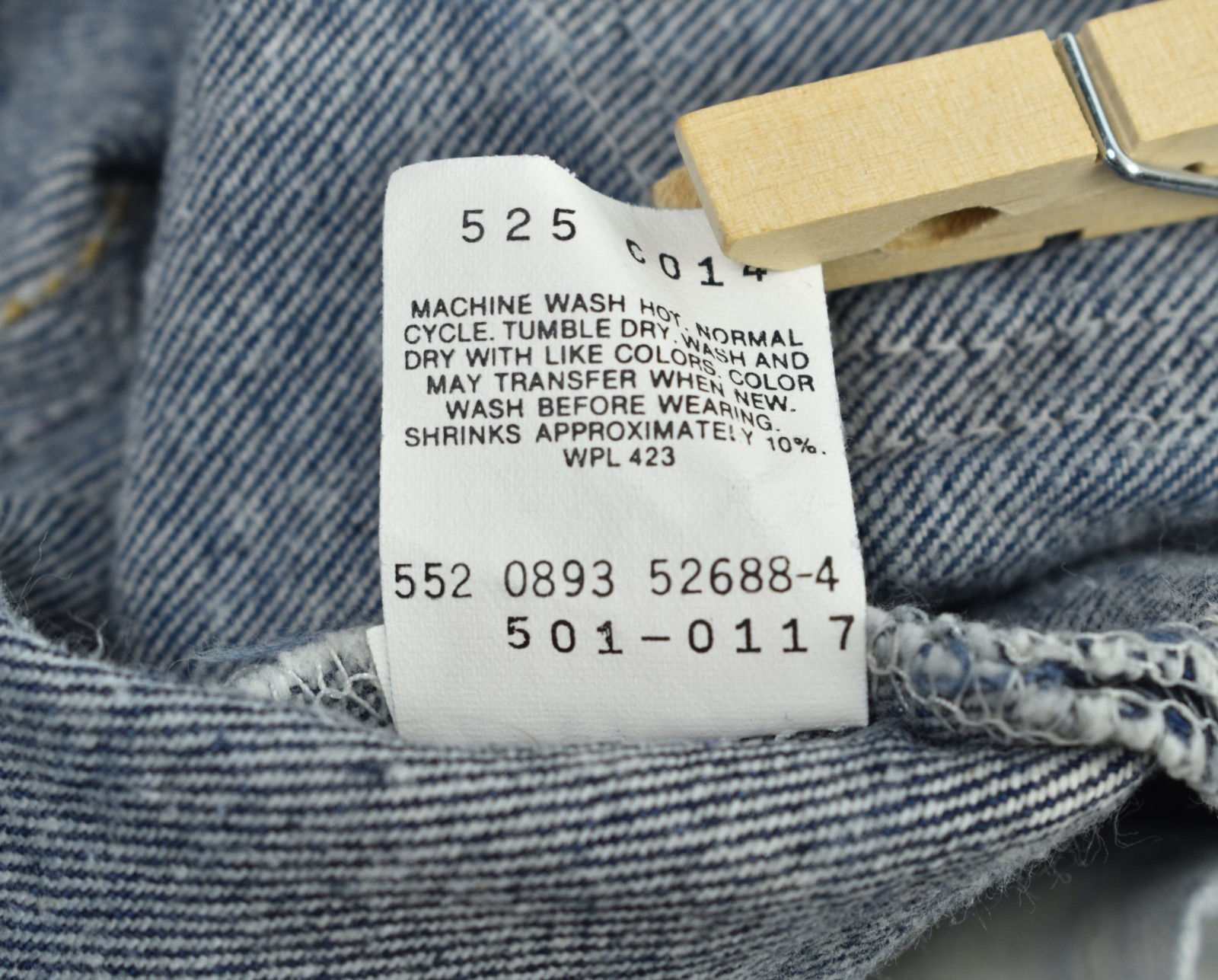 VTG Levi’s 501xx Denim Jeans 31 x 34.75 (33×38) Made in USA Fuzzy 100% Cotton