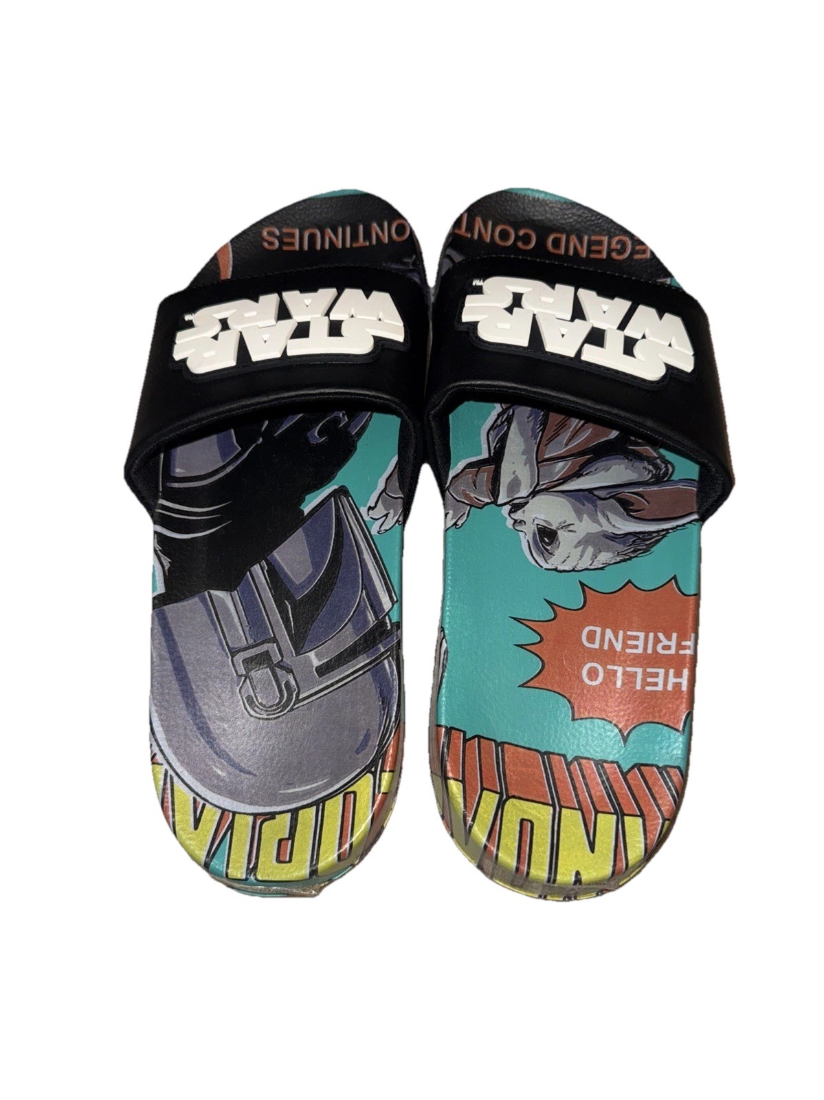 Star Wars The Mandalorian Ground Up Men’s Sport Slides Sandals Size 10 Large
