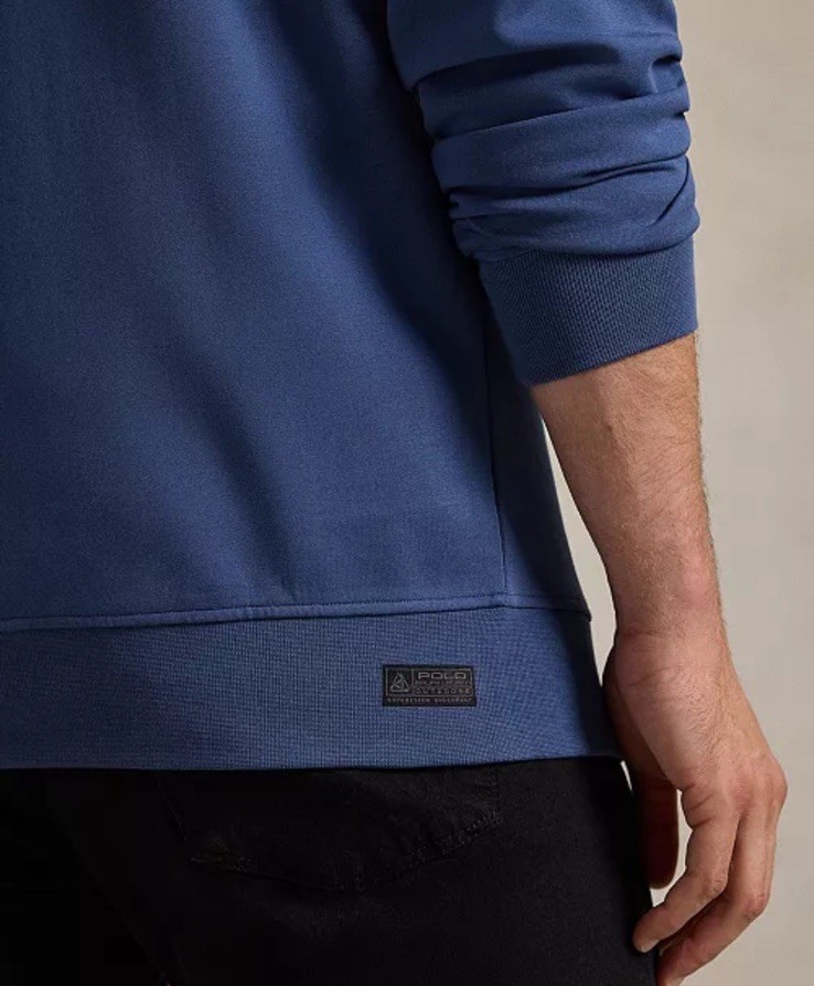 Polo Ralph Lauren Big and Tall Men’s Double Knit Logo Sweatshirt Blue $165 New