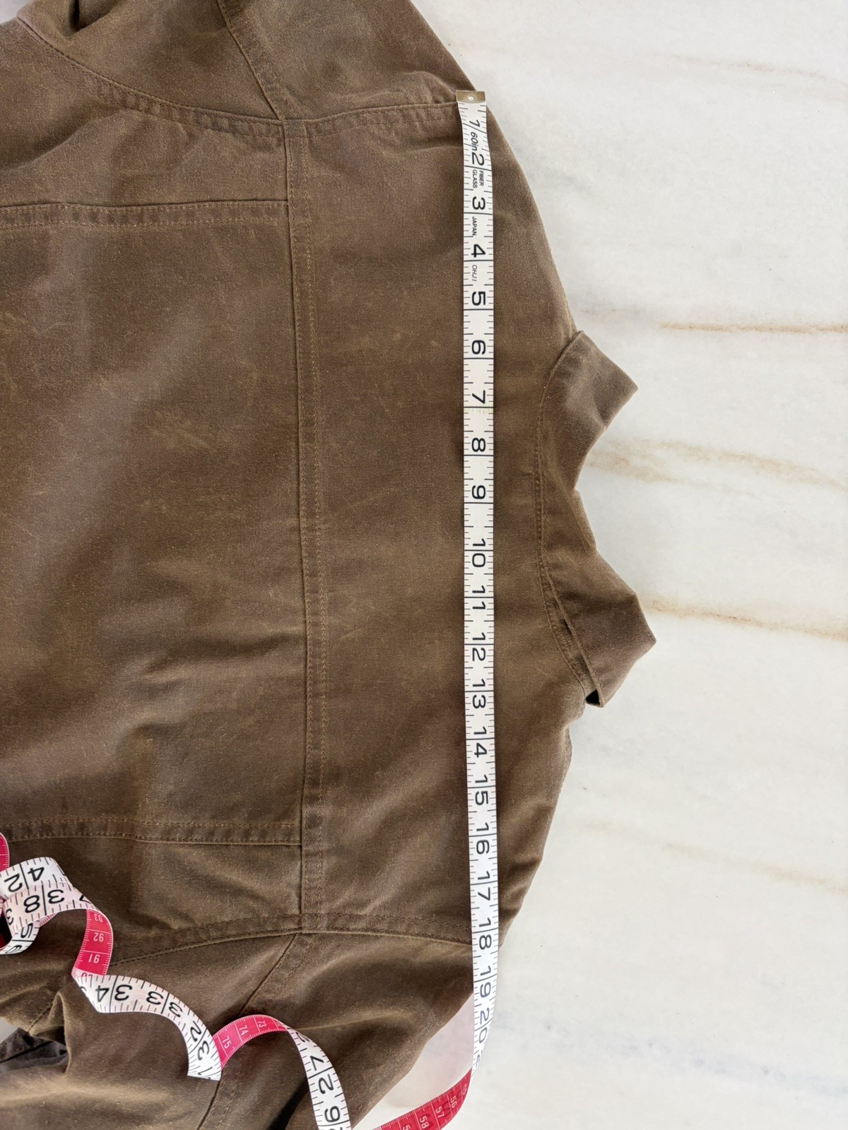 Flint and Tinder Flannel-Lined Waxed Trucker Jacket Havana Medium Tall M-T