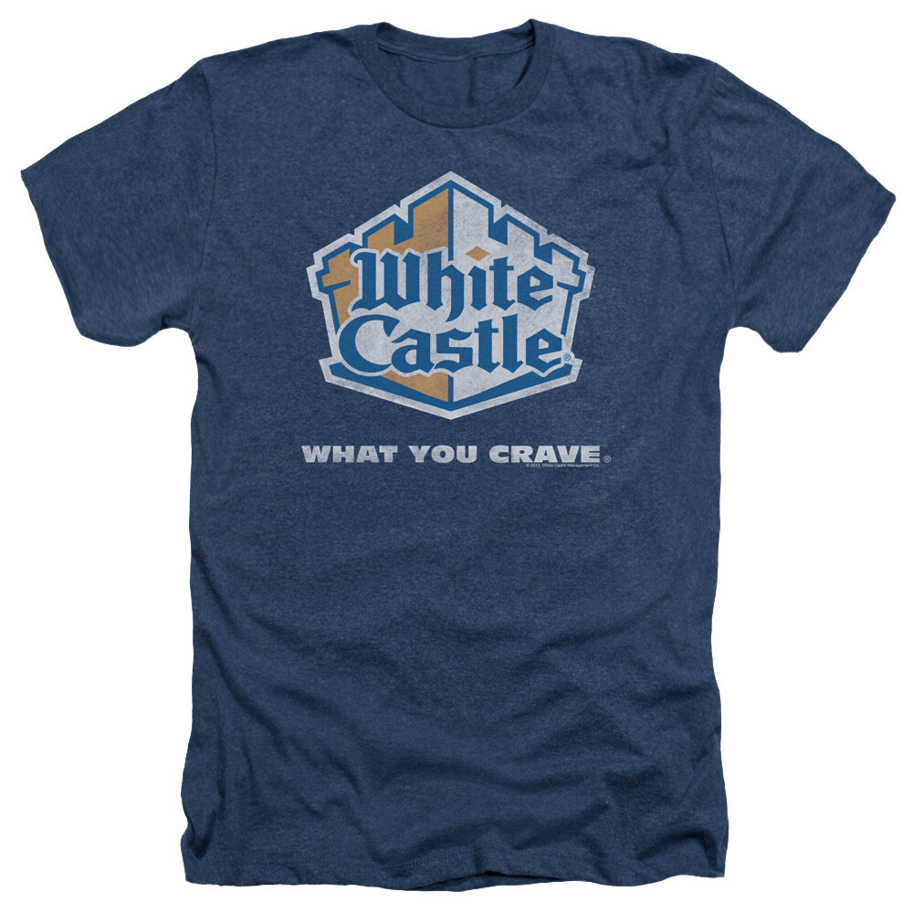 WHITE CASTLE DISTRESSED LOGO Licensed Adult Men’s Heather Tee Shirt SM-3XL