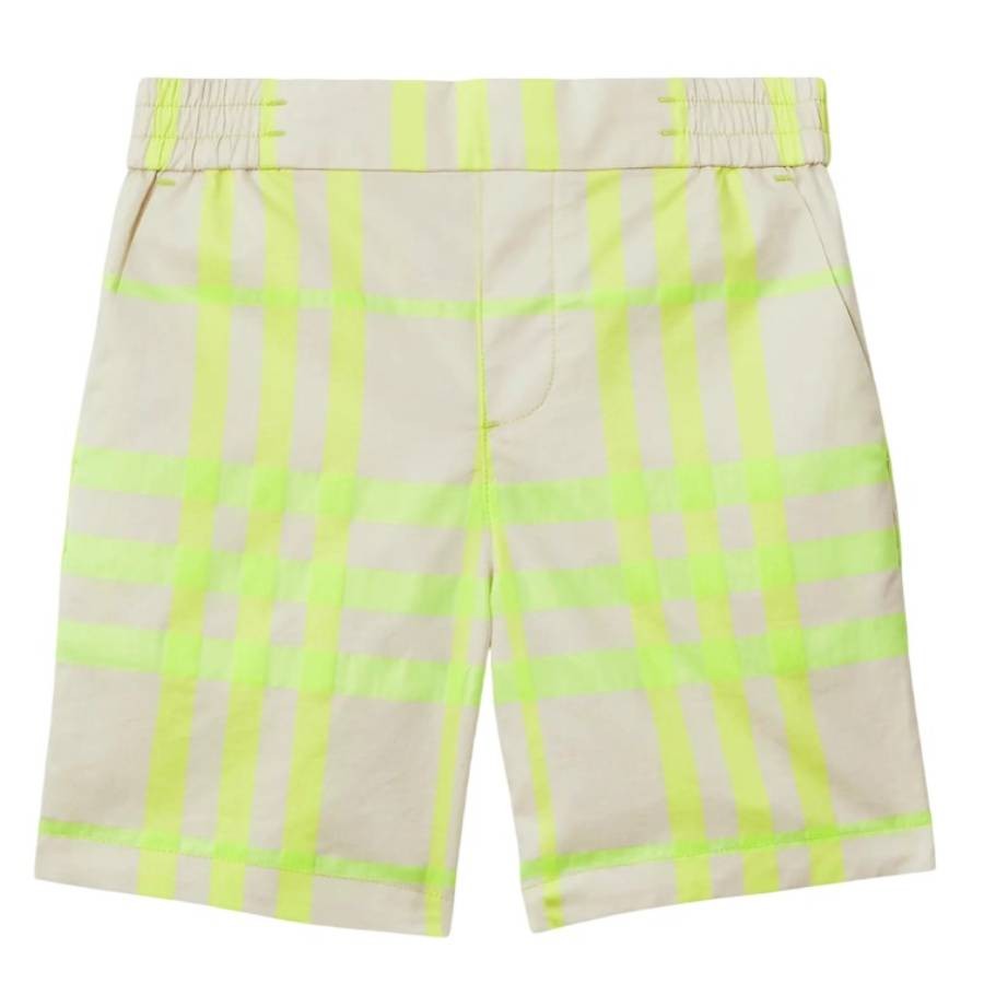 Burberry Kids Roman Check Cotton Shorts