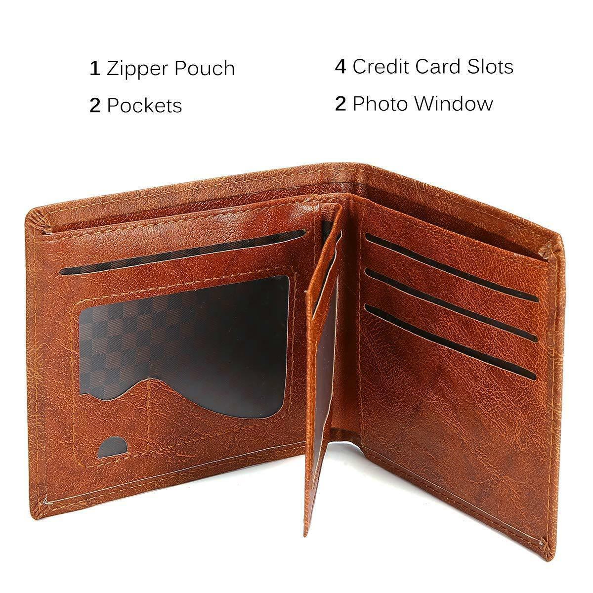 Men’s Novelty US 100 Dollar Wallet PU Leather Bill Money Billfold Card Holder US
