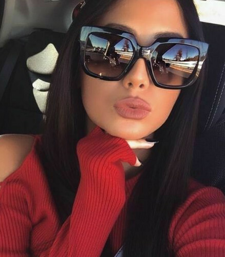 Sunglasses “JACKIE” Large Oversized XL Square Lady Women Retro Vintage GAFAS