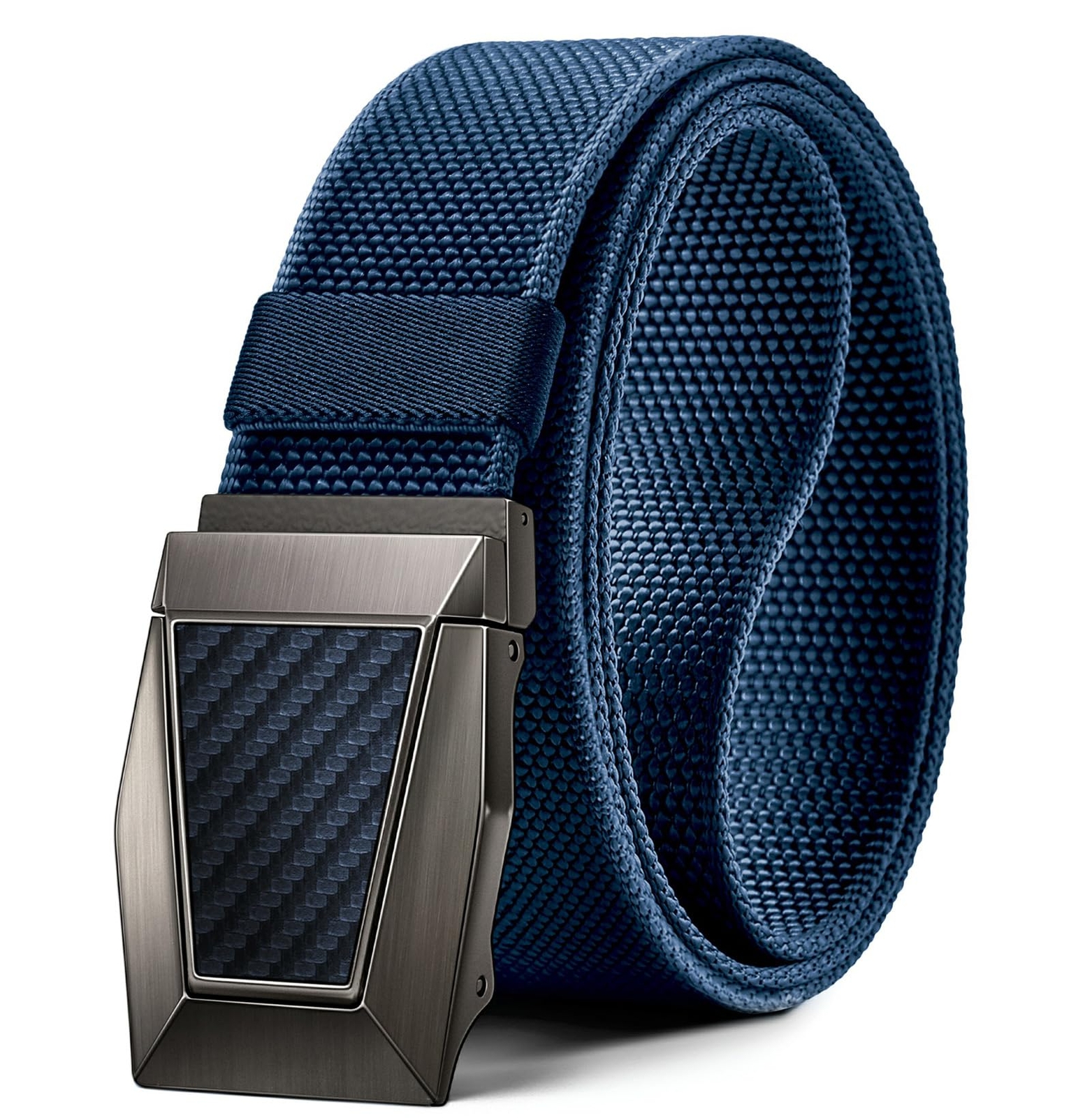 Heavy-Duty Mens Tactical Belt Adjustable Stretch Nylon with Quick-Release Buckle