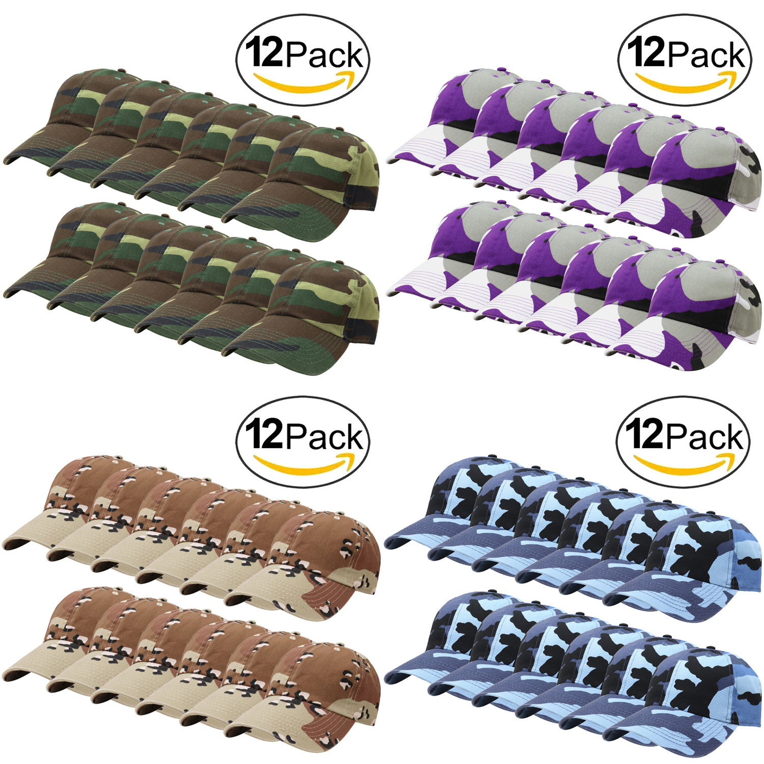 Free Shipping Bulk Sale Falari Cotton Baseball Cap Adjustable Size 12pcs/pack