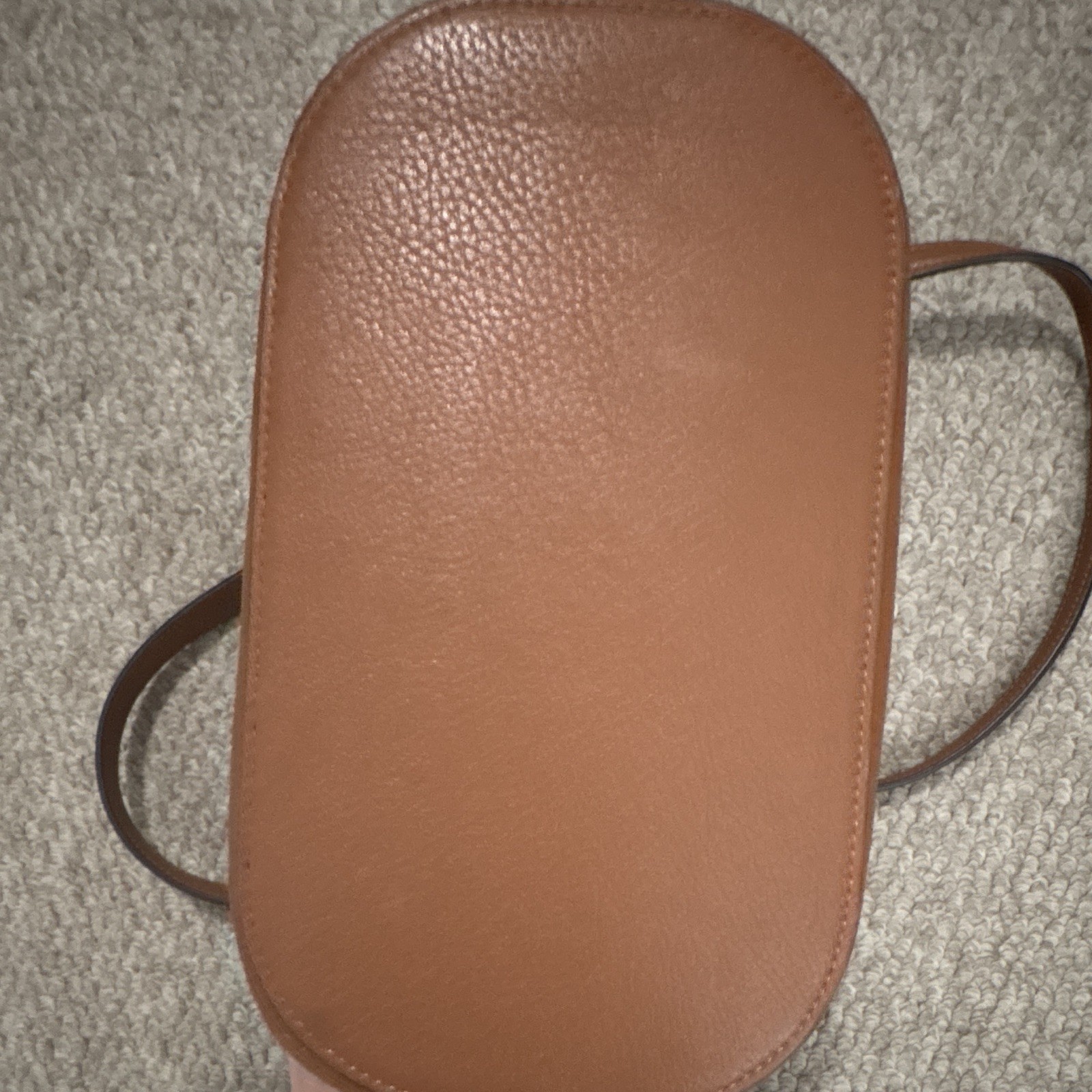 kate spade new york Brown Pebbled Small Shoulder Bag Detachable Strap Pockets