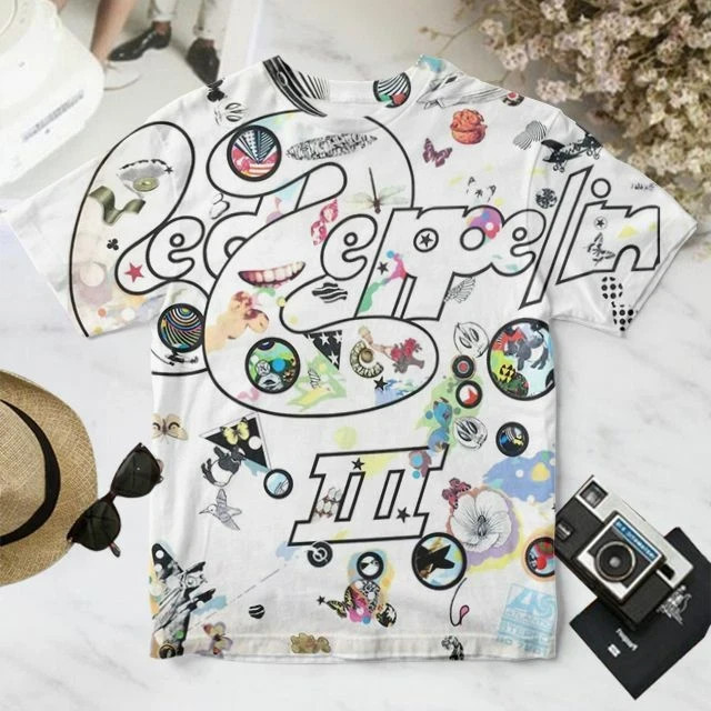 LED ZEPPELIN BAND TEES ALL OVER PRINT T Shirt Size S-5XL D9O4