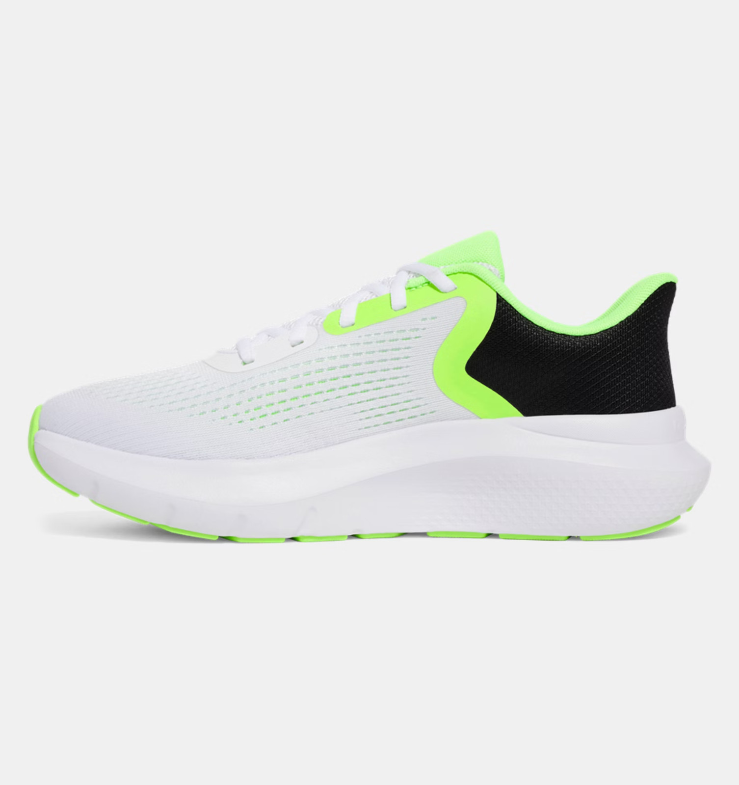 Under Armour Rogue 5 Men’s Running Shoes Size 12 White Black Hyper Green NEW