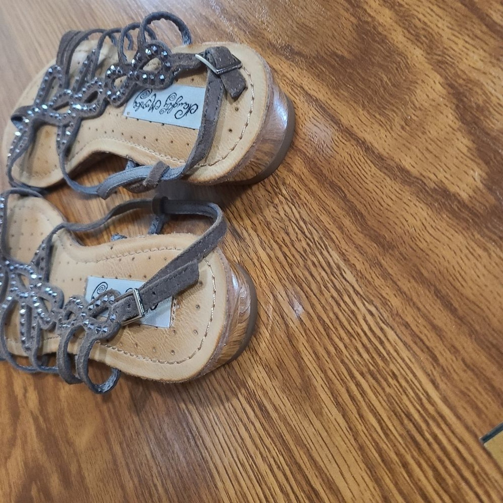 naughty monkey Brown Beaded Strappy Sandals