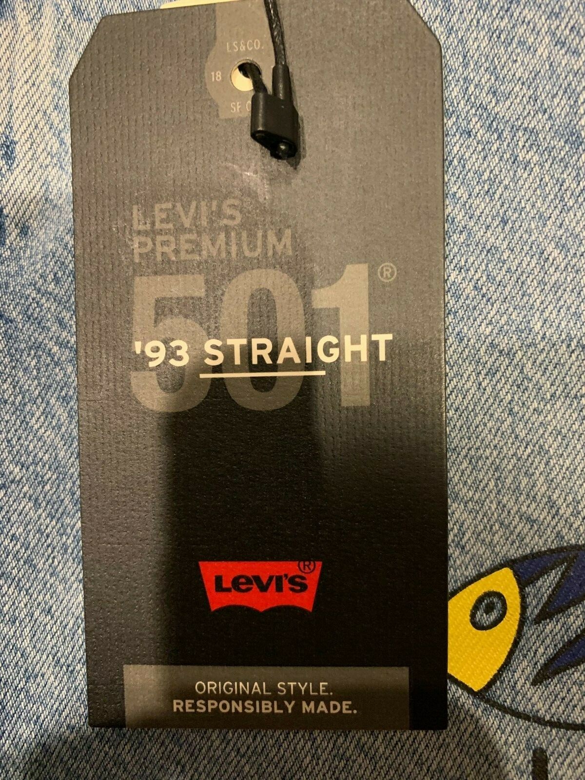 Levi’s Premium 501 ’93 Straight Jeans Young Legend Men’s 32X34 NWT RT$108 0157