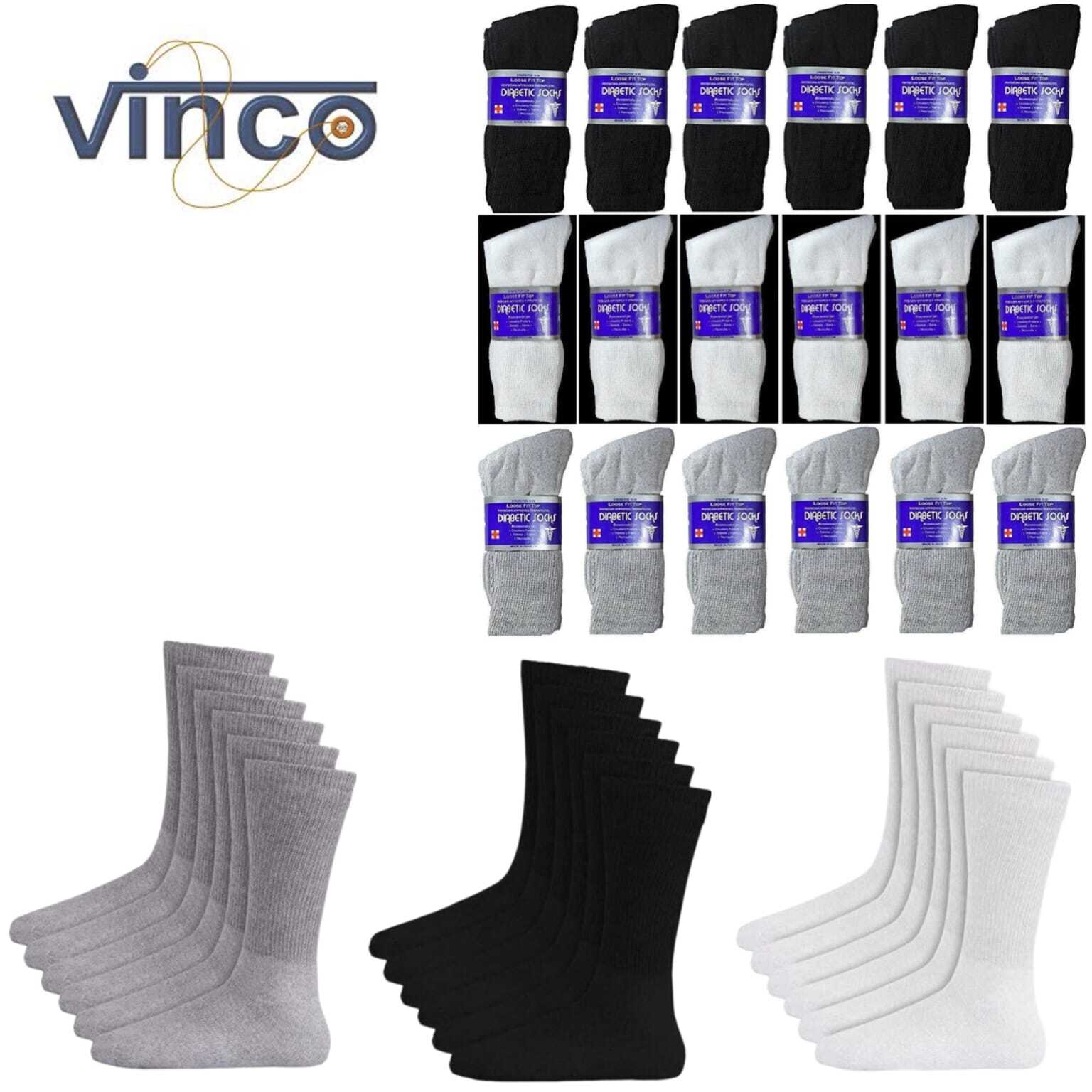 Wholesale Bulk Lots Men Diabetic Crew Socks Health Circulatory Cotton Size 9-15