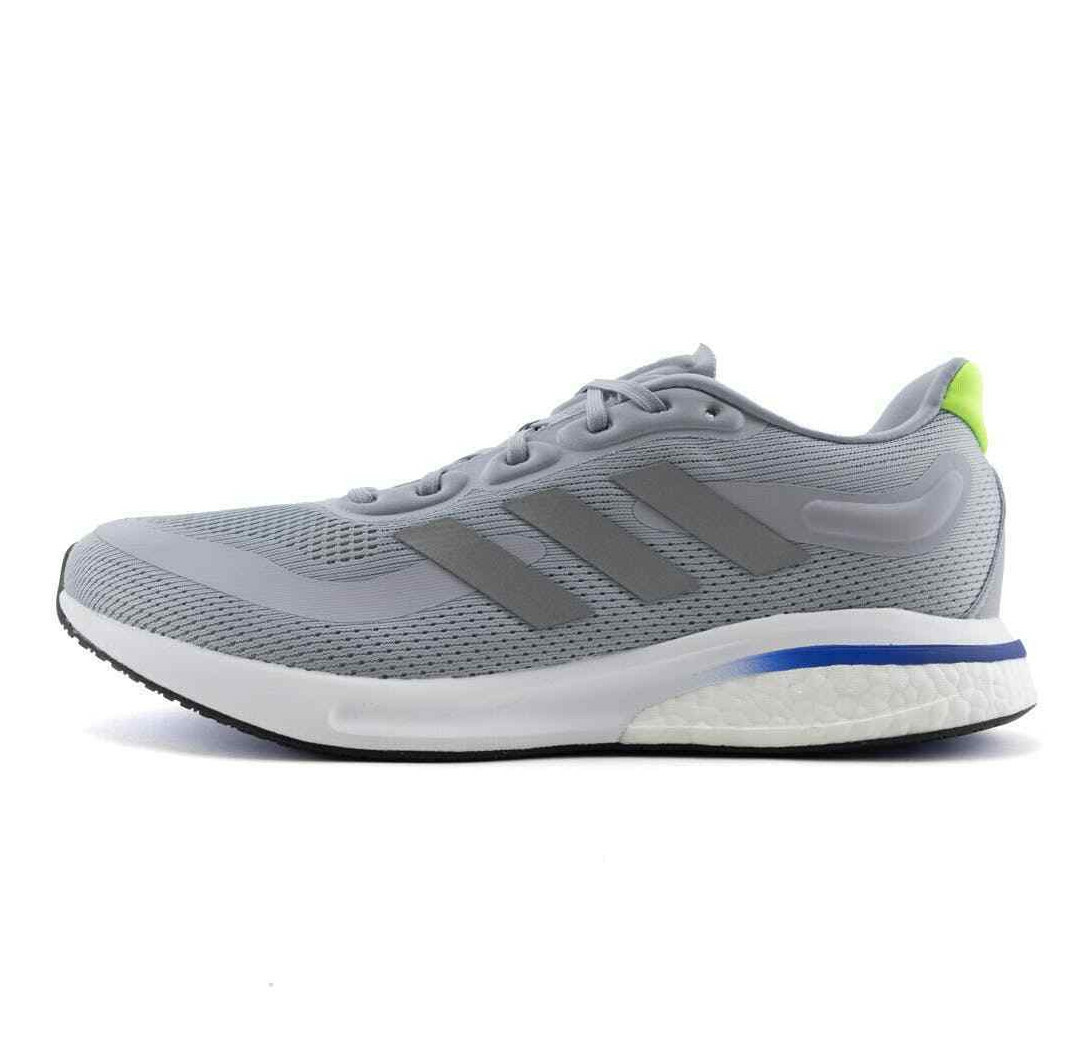 Mens Adidas Supernova Halo Silver Running Shoes Size 7.5 Sneaker NEW