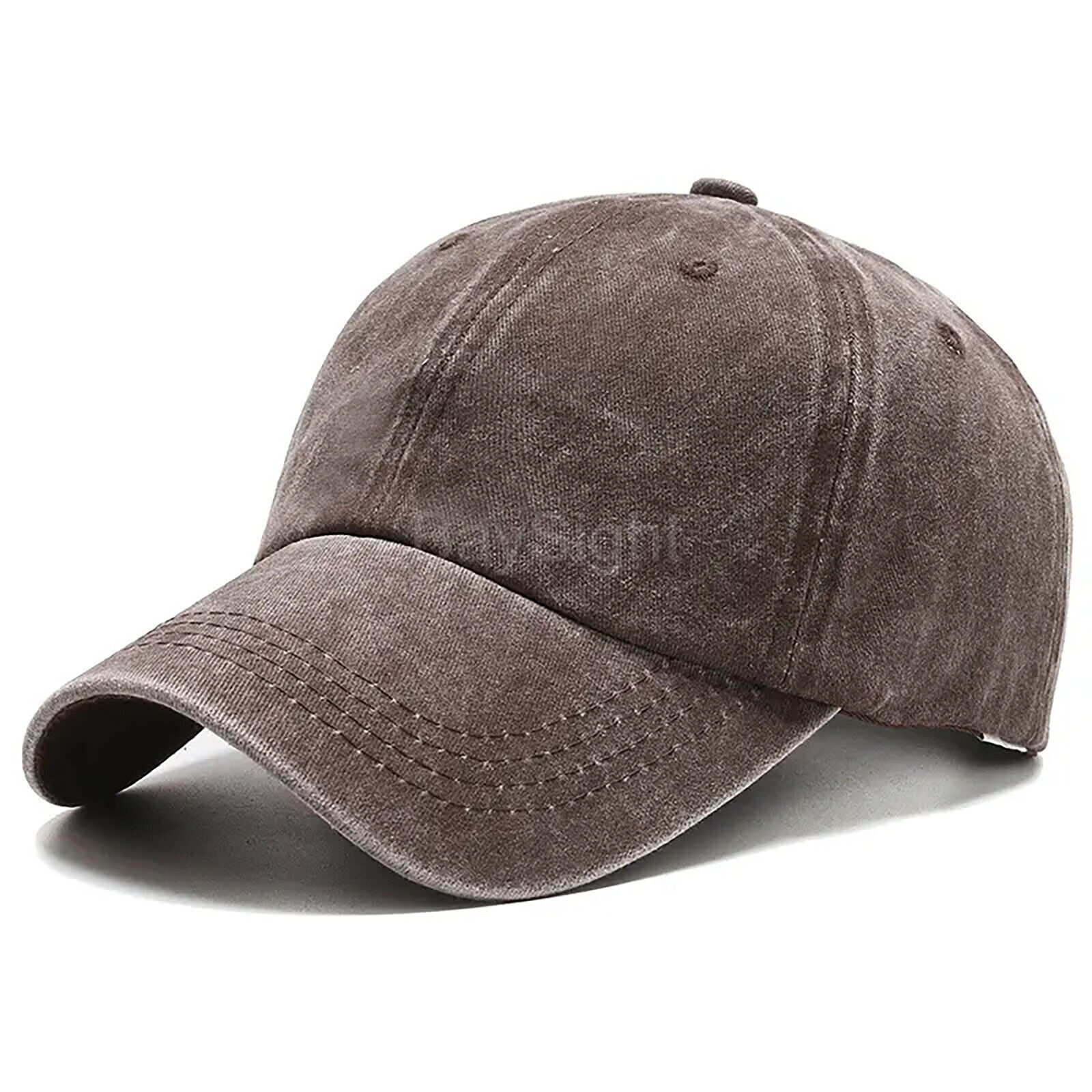 Men’s Cotton Baseball Cap Polo Style Solid Adjustable Dad Hat Washed Ball Cap