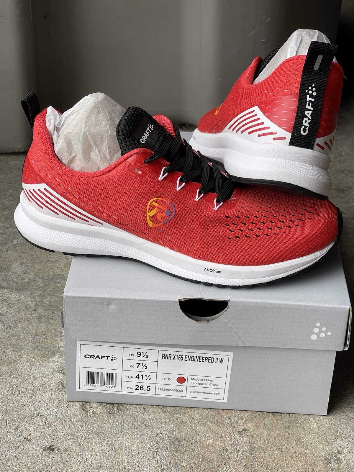 Craft Rock ‘n’ Roll Races RNR x165 Engineered II Womens 9.5 Red Running Shoes