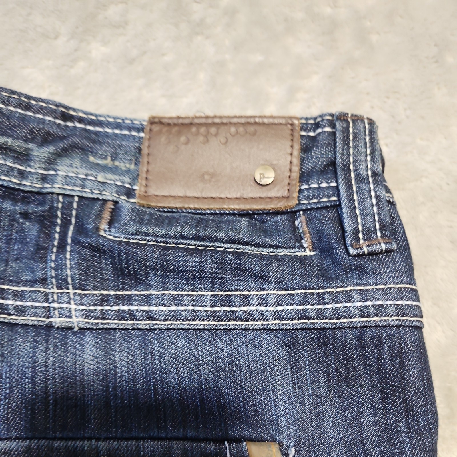 Premium denim Dodeca Jeans Mens 38X31 Blue Baggy Y2K Hip Hop Grunge Punk 90s