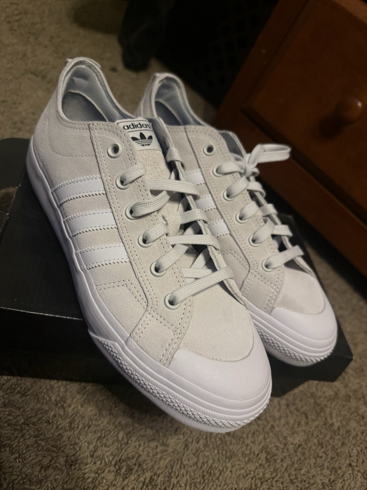 Size 10 – Adidas Nizza ADV Low Crystal White