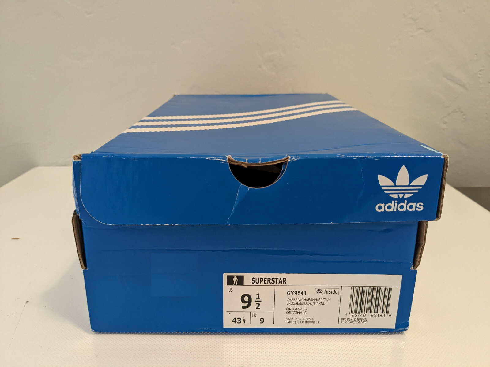 adidas Superstar Originals Chalky Brown Tan Earth GY9641 Men’s Shoe Size 9.5