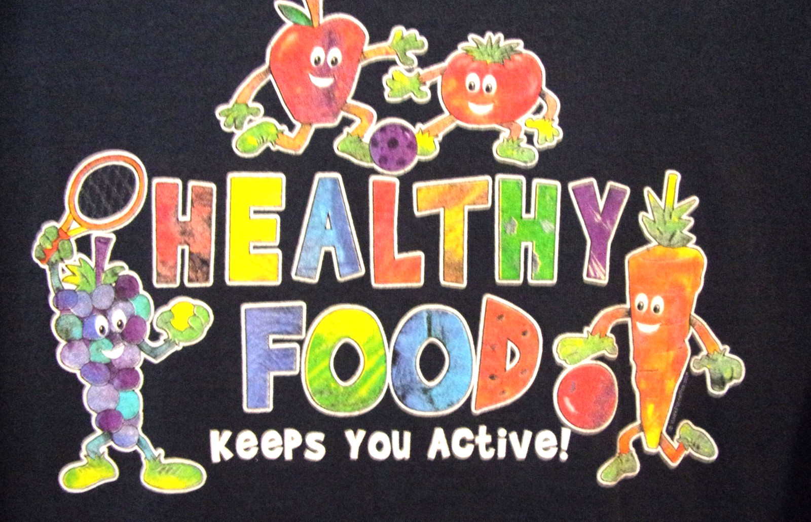 Healthy Foods-Keeps You Active! T-Shirt-XLarge-Excellent
