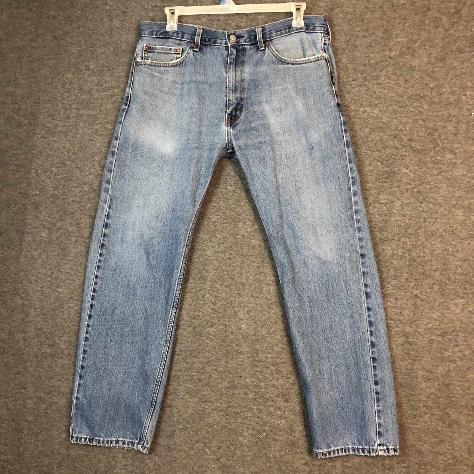 Levi’s 505 Jeans Mens 38×31 Blue Straight Leg Med Wash Regular Fit Classic Work