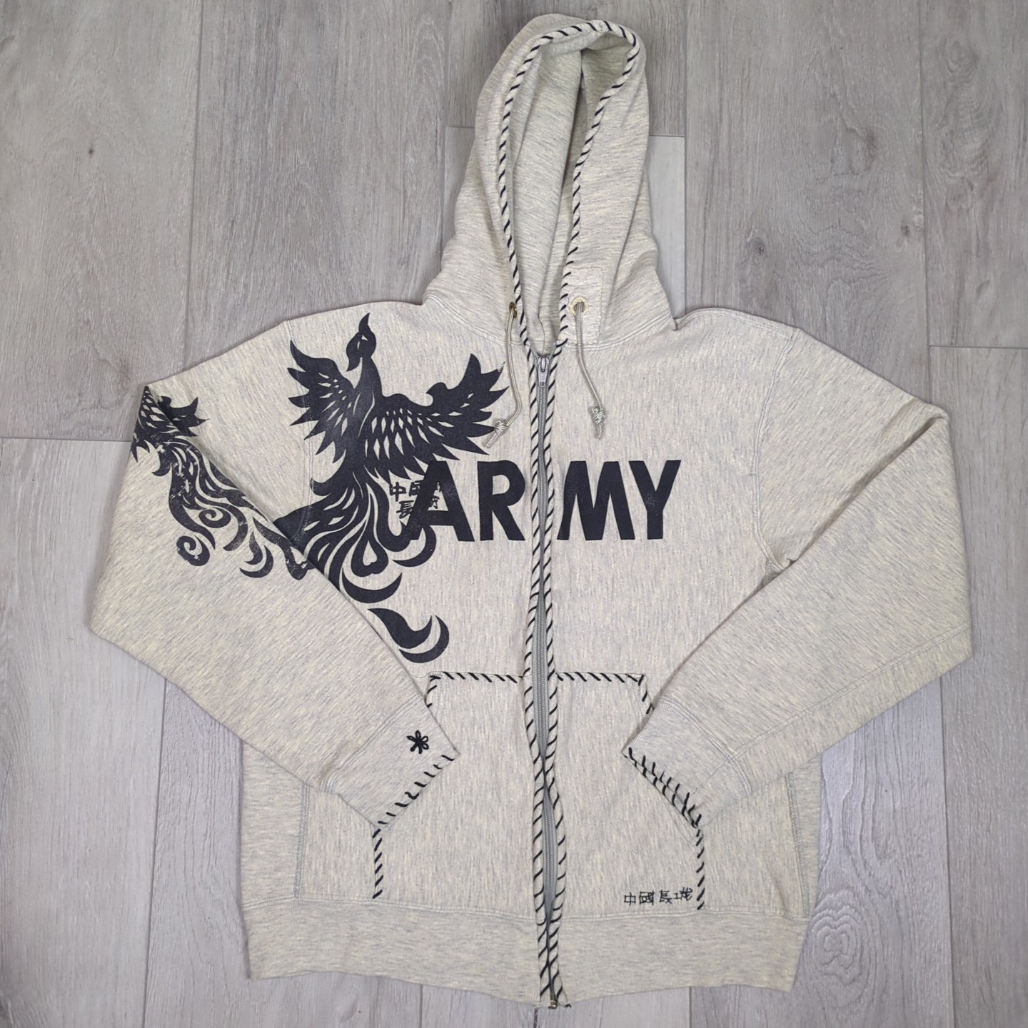 Vintage The Great China Wall Hoodie Mens Medium Army Champion Made In U.S.A