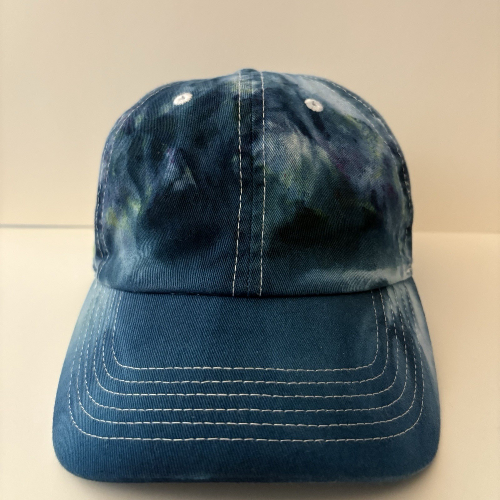 Gelante Blue Tie-Dye Adjustable Baseball Cap One Size Fit All