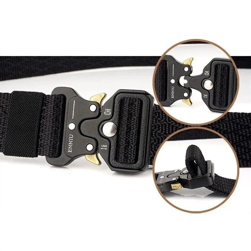 Men Casual Military Tactical Army Adjustable Quick Release Belt Light Weight