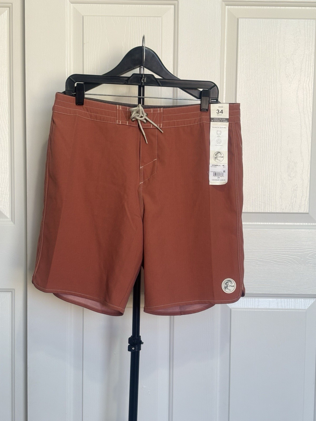 O’Neill O’Riginals Pigment Scallop 18″ Boardshorts Baked Clay Size: 34