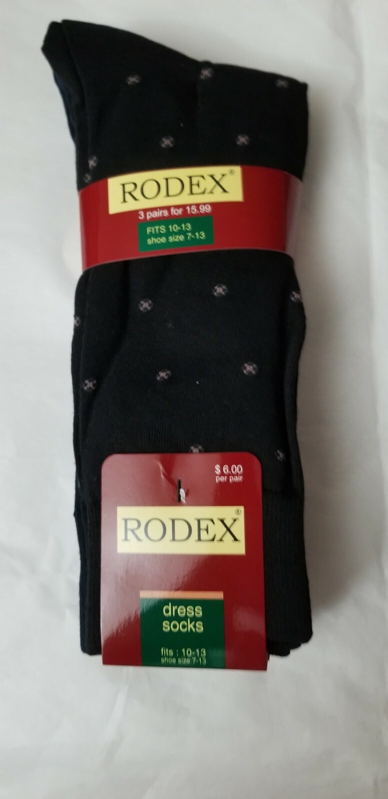 3 PAIRS MENS BUSINESS/DRESS SOCKS MULTI COLORS * NWT * 90% COTTON BY RODEX .