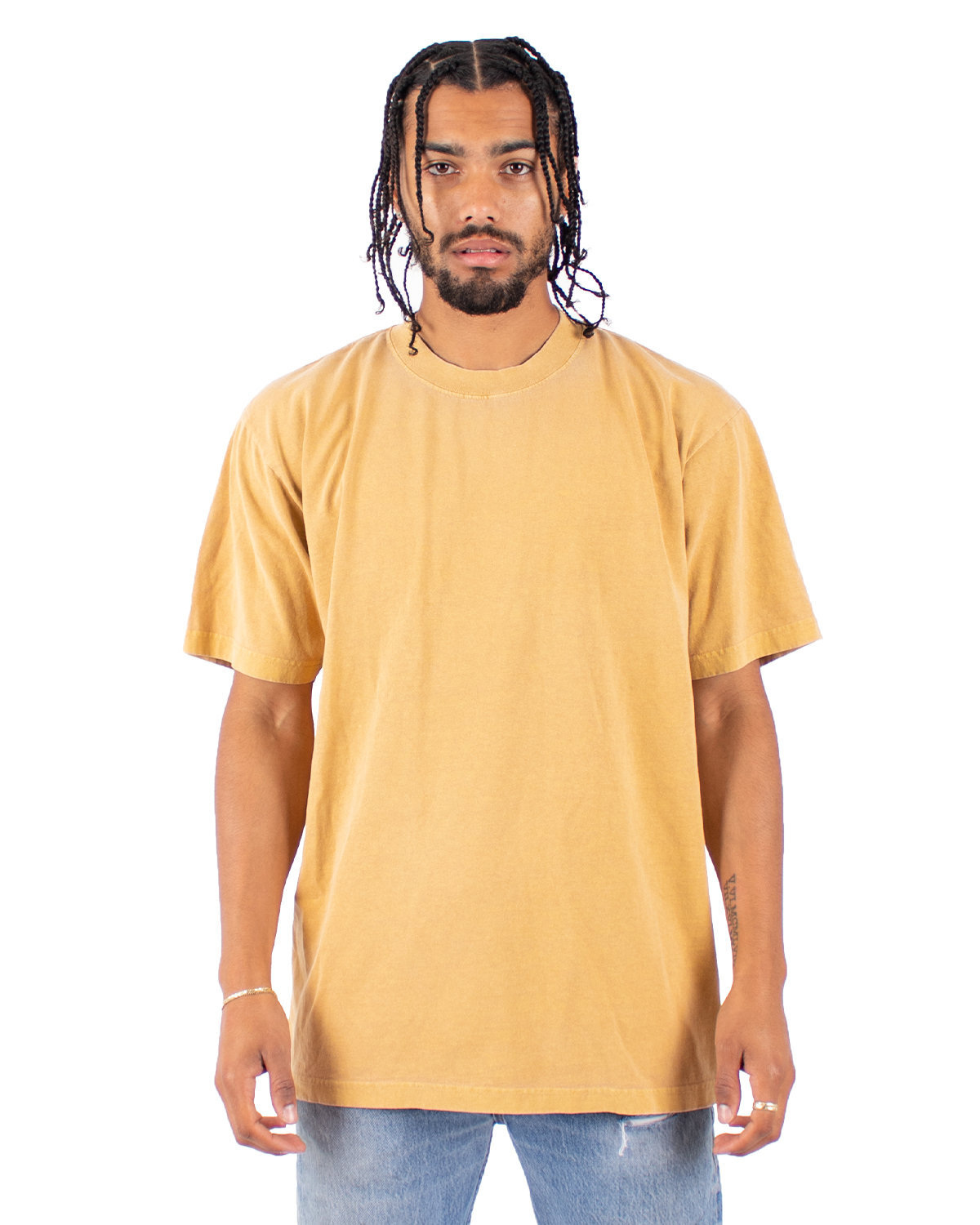 Shaka Wear Mens USA Cotton Short Sleeve Garment-Dyed Crew Neck T-Shirt – SHGD