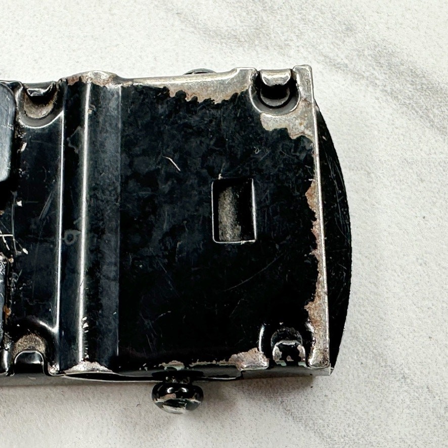 Black Web Clamp Military Style Slide Belt Buckle Simple Basic Unisex