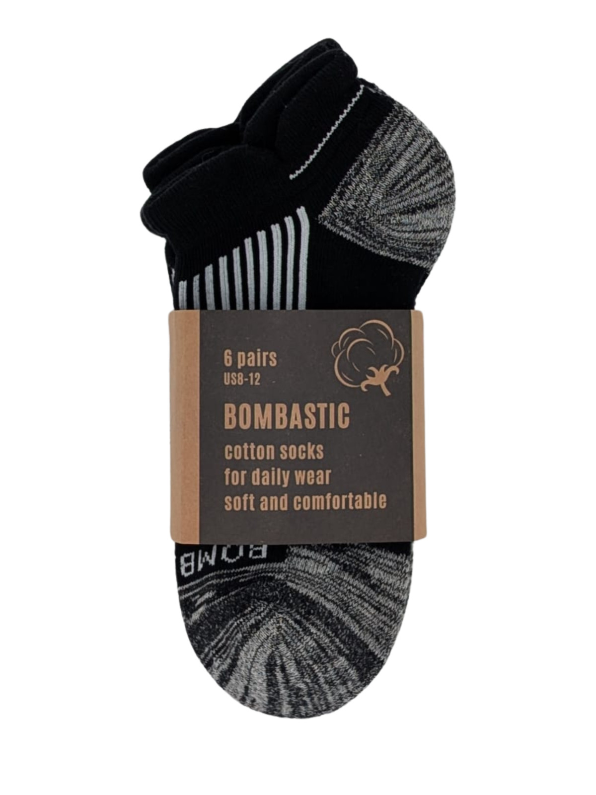 6 pairs Men’s Ankle Socks blister tab reinforced honeycomb arch support Men 8-12