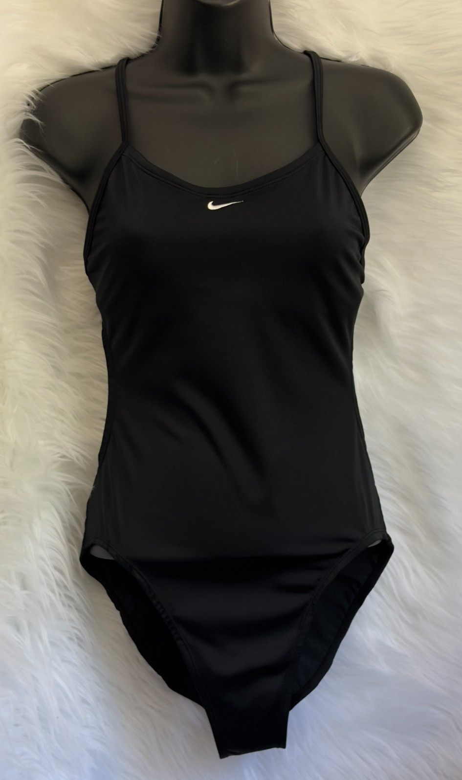 Nike Black One-Piece Swimsuit Size 10 Athletic Training Swim Suit EUC