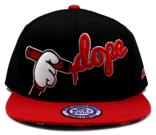 King’s New Leader Dope Drawing Diamond Money Black Red Era Snapback Hat Cap