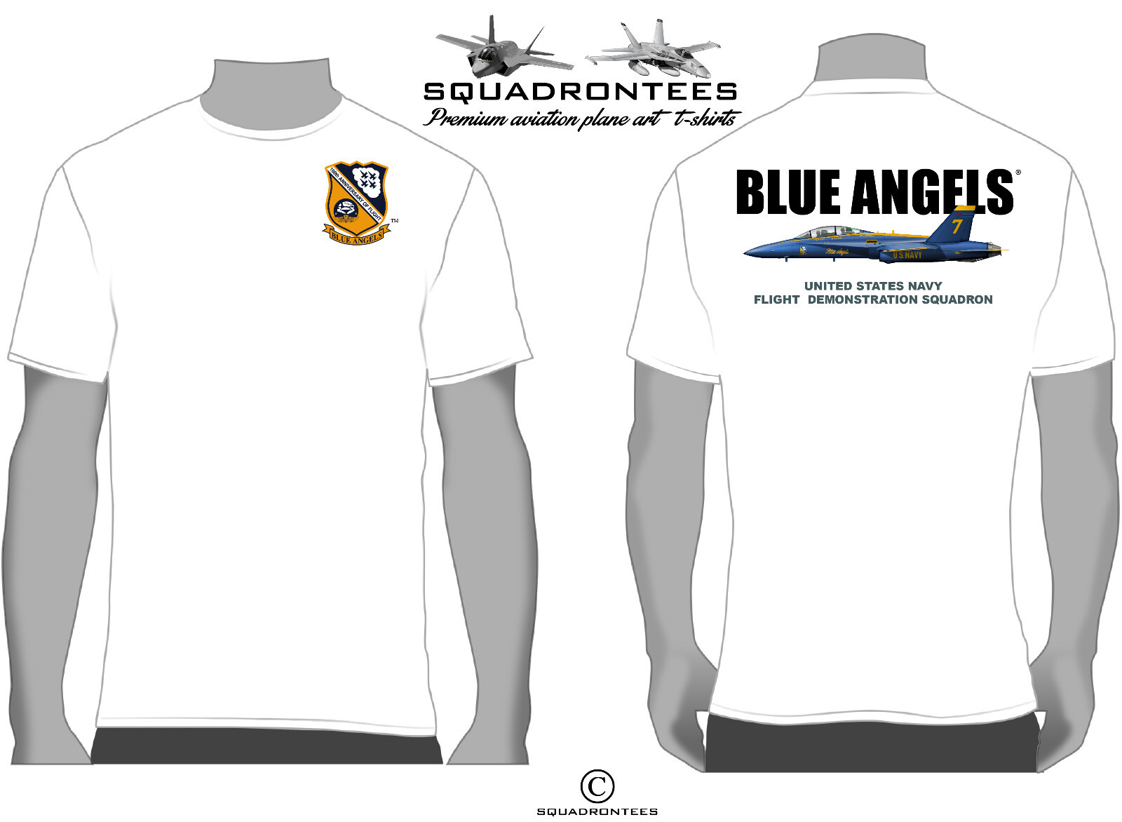 Blue Angels #7 Squadron T-Shirt D3 – USN Licensed Product