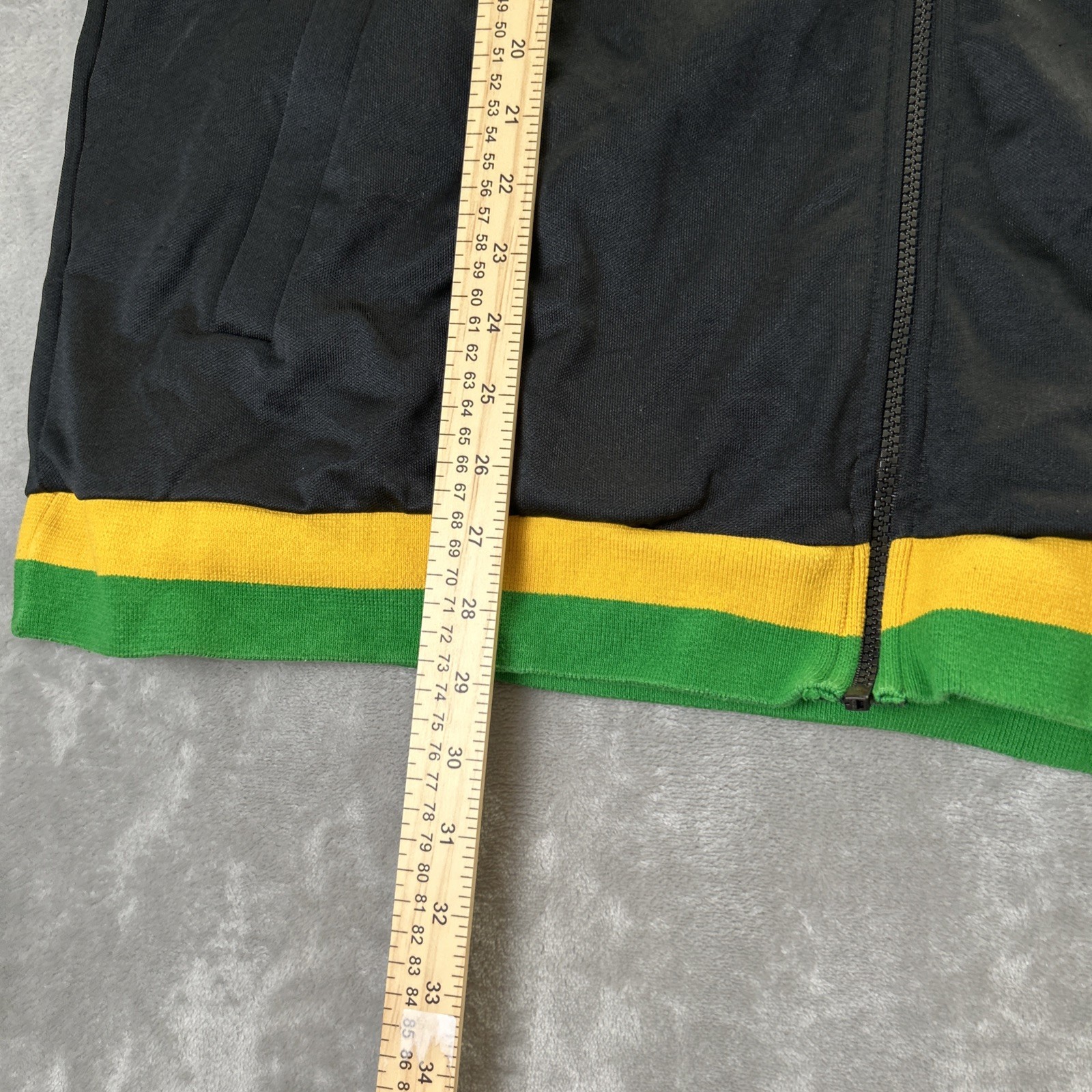 Lacoste Track Jacket Mens 3XL 9 Black Jamaica Rasta Zip Colorblock Big Croc READ